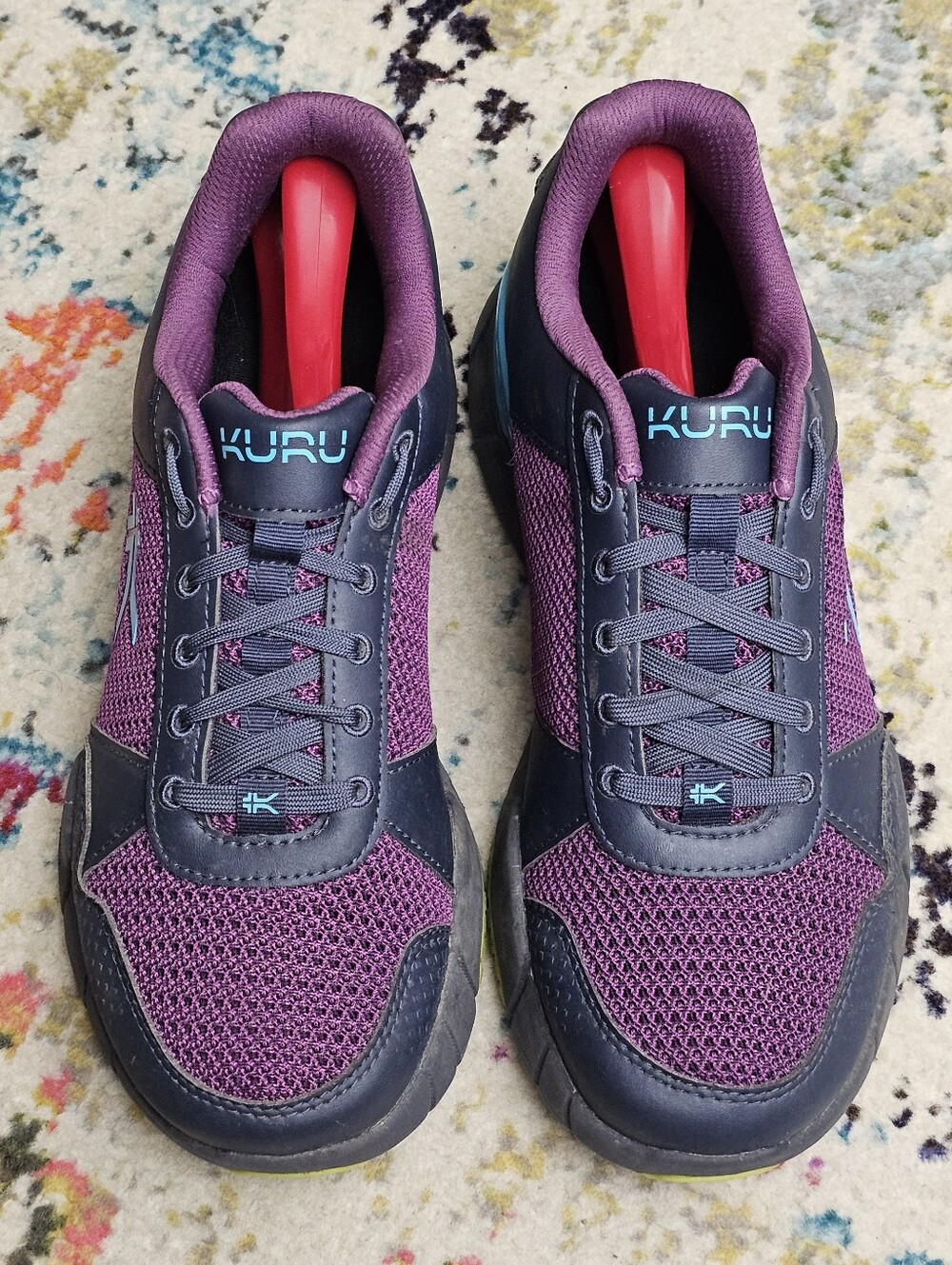 Kuru Quantum 2.0 Womens Size 9.5 Purple Blue Athletic Running Shoes Sneakers